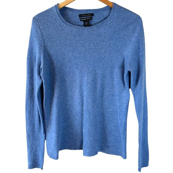 Tahari Pure Luxe 100% Cashmere Sweater - Size XL - Soft Blue - Picture 2 of 4